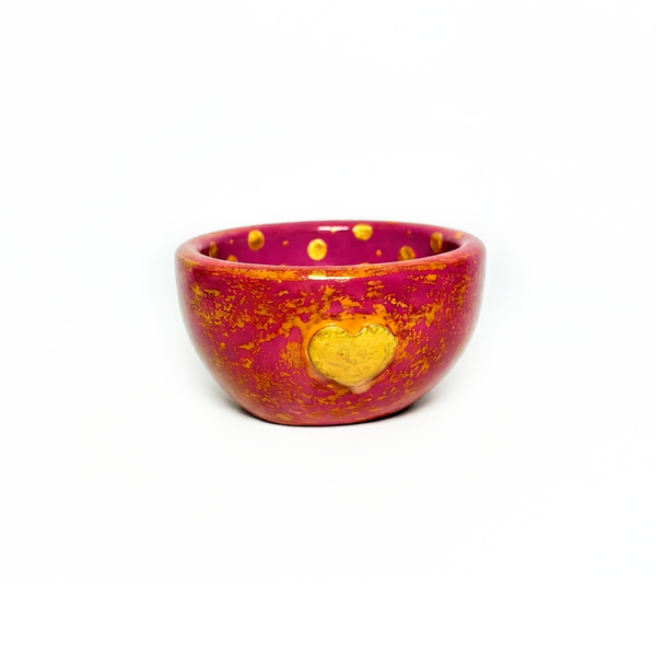 Vela Cemento Fucsia Corazón