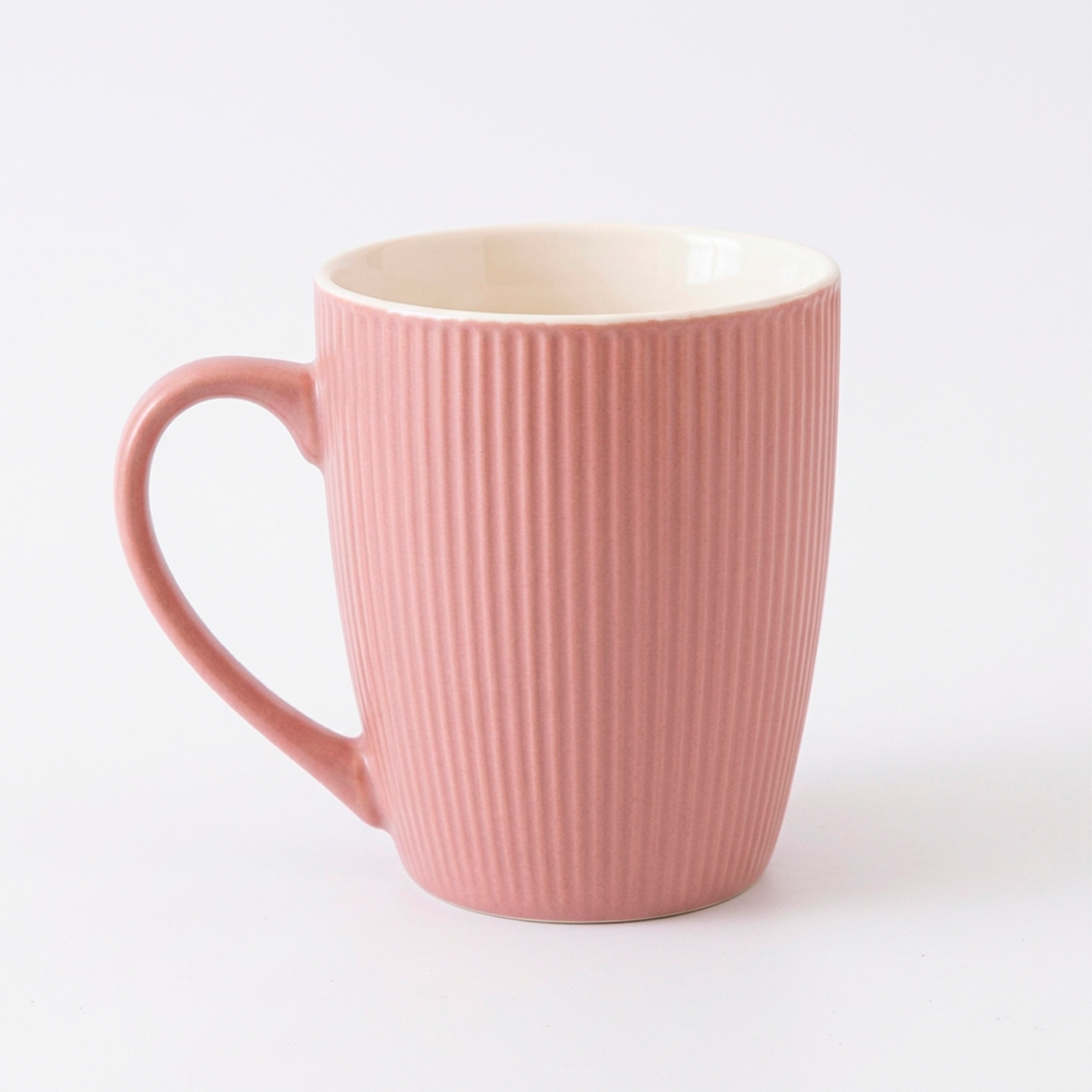 taza rosa Taza Acanalada - Imagen 1